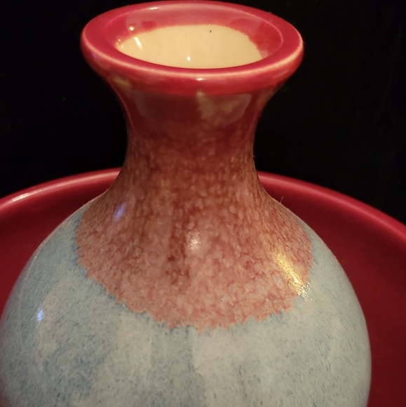 Handcrafted Fine Pottery Vase and Bowl. Signed and numbered. - Picture 2 of 6